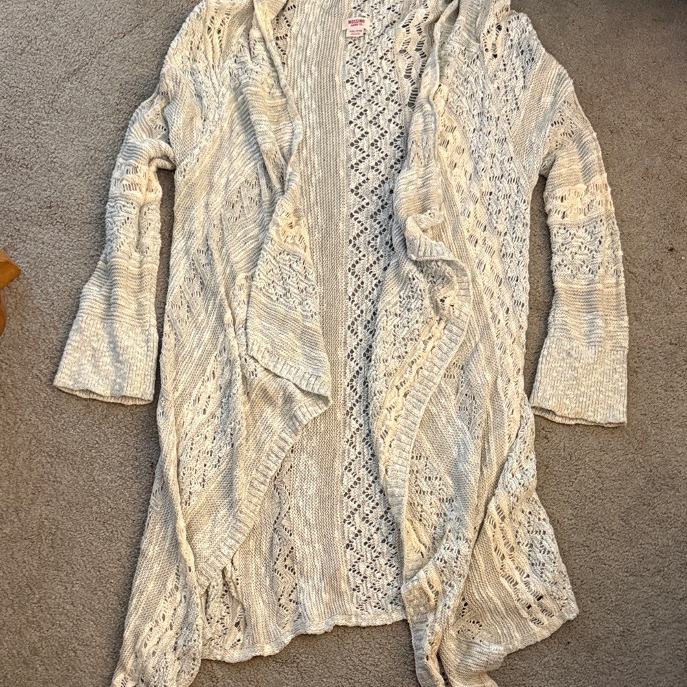 Mossimo Supply Co. Cream Knit Cardigan